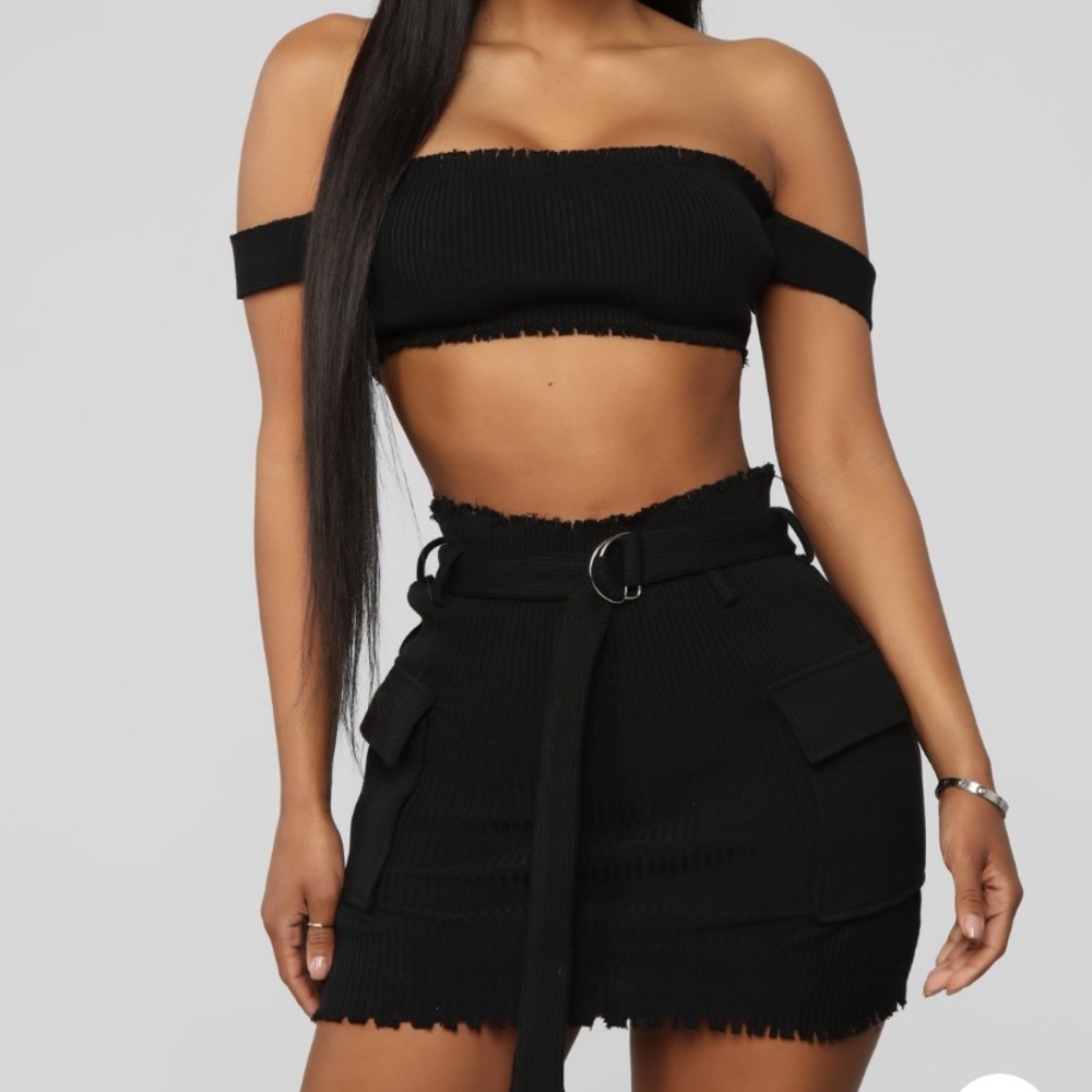Pink Mini Skirt Set